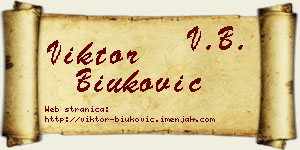 Viktor Biuković vizit kartica